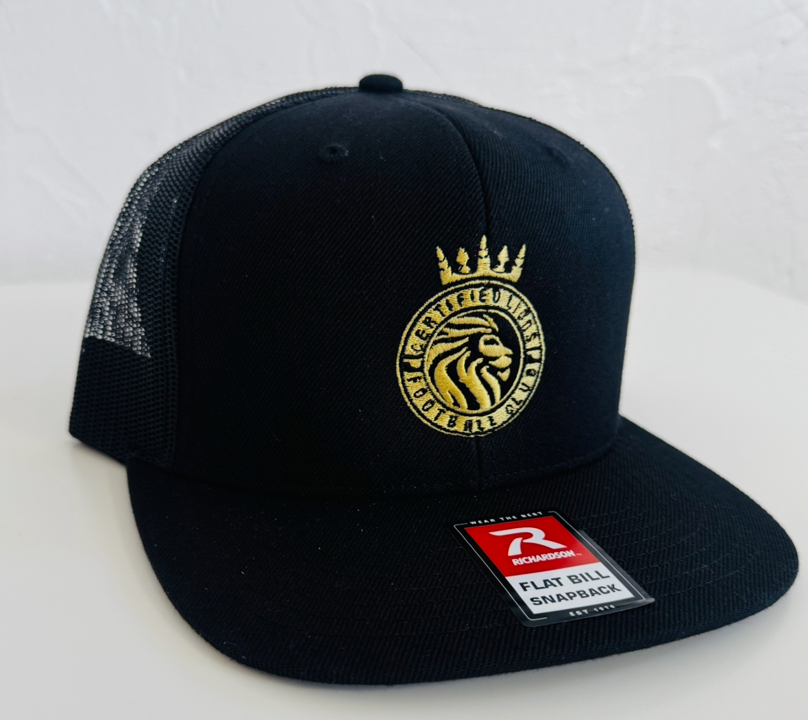 Flatbill Black and Gold hat